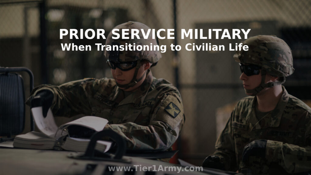 Prior Service Military Personnel When Transitioning to Civilian Life